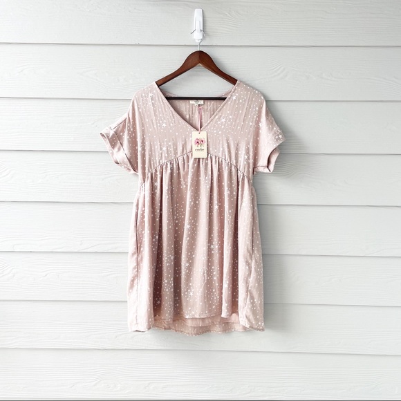 entro Dresses & Skirts - NWT Entro Star Pattern Babydoll Dress with Pockets
